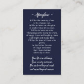 米国旗メモリアル祈りの言葉カードカスタム写真 コーリングカード (裏面)