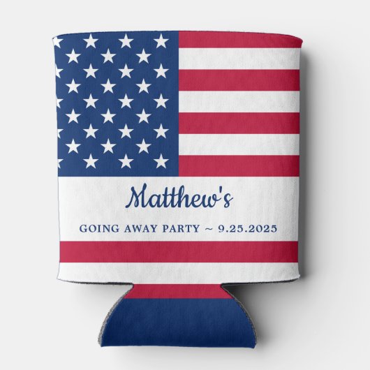 米国旗モダン兵隊の行く遠くにパーティー 缶クーラー