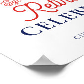 米国旗モダン軍の退職歓迎サイン ポスター (角)