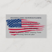 米国旗ヤードのメンテナンス 名刺 (正面)