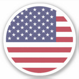 米国旗ラウンドステッカー シール