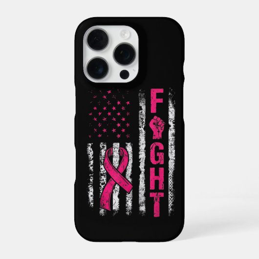 米国旗乳がん啓発 iPhoneケース (裏面)
