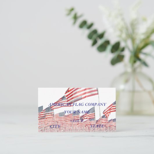 米国旗会社 名刺 (スタンド正面)