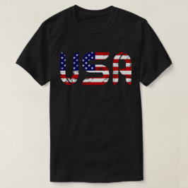 米国旗動揺してタイポグラフィ Tシャツ