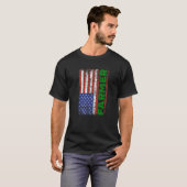 米国旗動揺して農家 Tシャツ (正面フル)