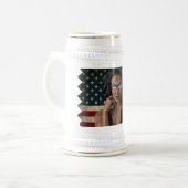 米国旗動揺して ビールジョッキ (正面左)