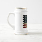 米国旗動揺して ビールジョッキ (左)