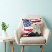 米国旗及びワシ クッション (椅子)