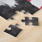 米国旗及びワシ ジグソーパズル (側面)