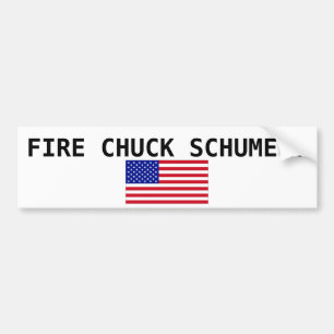 米国旗大きい、火のチャックSCHUMER! バンパーステッカー