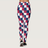 米国旗市松模様にの色を使用したパターン レギンス (裏面)
