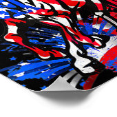 米国旗独立記念日愛国心 ポスター (角)