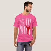 米国旗空手戦闘機 Tシャツ (正面フル)