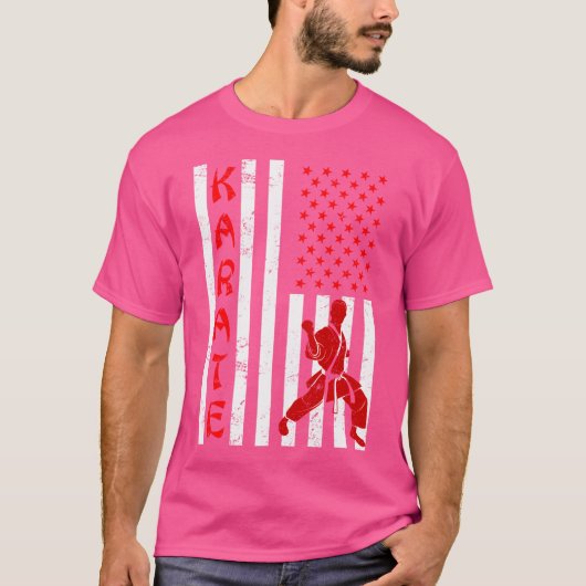 米国旗空手 Tシャツ (正面)
