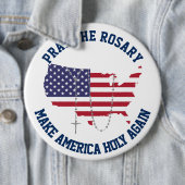 米国旗米国の神聖な数珠 缶バッジ (インサイチュ)