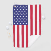 米国旗米国の赤白青の星は縞で飾ります ゴルフタオル (インサイチュ)