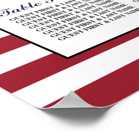 米国旗結婚の座席表 ポスター (角)