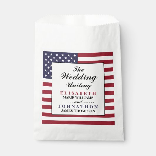 米国旗結婚の フェイバーバッグ (正面)