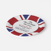 米国旗結婚の ペーパープレート (アングル)