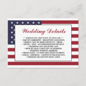 米国旗結婚詳細 エンクロージャーカード (正面)