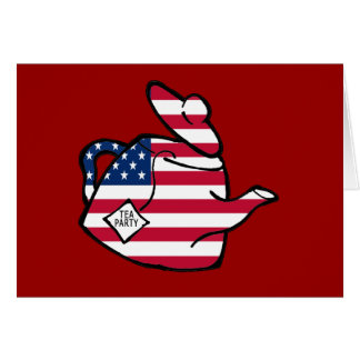 米国旗色のティーポット