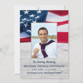 米国旗記念軍隊退役軍人葬儀 サンキューカード (正面)