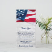 米国旗記念退役軍人軍隊葬儀 サンキューカード (スタンド正面)