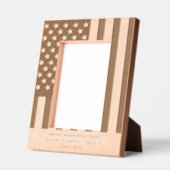 米国旗警察の退職 レーザー彫刻フレーム (左)