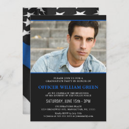 米国旗警察PHOTO卒業パーティーイベント 招待状