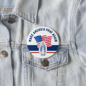 米国旗賛美された聖母マリア 缶バッジ (インサイチュ)