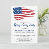 米国旗軍隊兵士の行く遠くにパーティー 招待状 (スタンド正面)