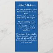 米国旗退役軍人葬儀祈りの言葉しおりカード メニュー