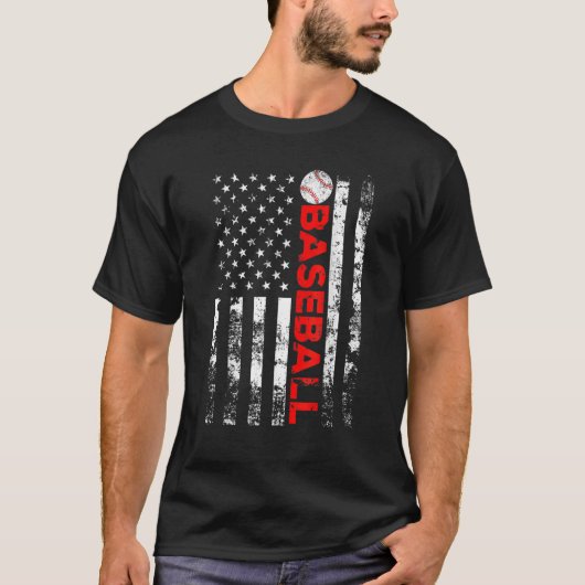 米国旗野球チーム Tシャツ (正面)