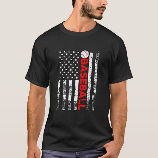 米国旗野球チーム Tシャツ (正面)
