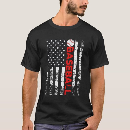 米国旗野球チーム Tシャツ (正面)