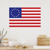 米国旗13つ星 ポスター (キッチン)