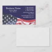 米国旗2が付いている名刺 名刺 (正面/裏面)