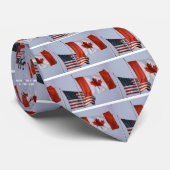 米国旗/カナダの旗 ネクタイ (ロール)