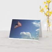米国旗 カード (黄色い花)