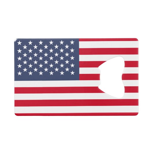 米国旗 クレジットカード栓抜き (正面(横))