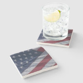米国旗 ストーンコースター (横)