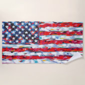 米国旗 ビーチタオル (正面)
