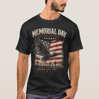 米国旗 メモリアル デイ 愛国 アメリカンイーグル Tシャツ