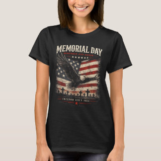 米国旗 メルデー 思い出す 敬意 愛国的 イーグル Tシャツ
