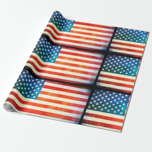 米国旗 ラッピングペーパー (アンロールド)