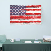 米国旗、ヴィンテージのスタイル 横断幕 (トレードショー)