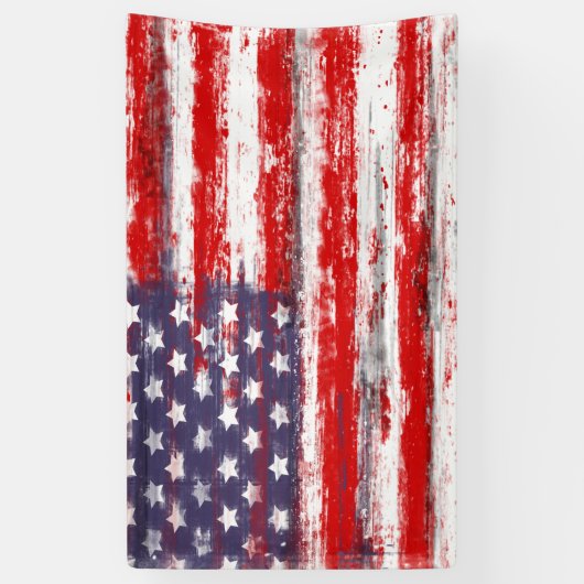 米国旗、ヴィンテージのスタイル 横断幕 (縦)