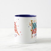 米国旗、古い栄光 マグカップ (中央)