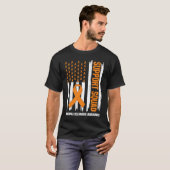 米国旗 多発性硬化症 MS啓発 サポーター Tシャツ (正面フル)