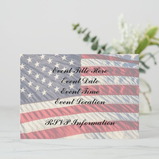 米国旗 招待状 (スタンド正面)